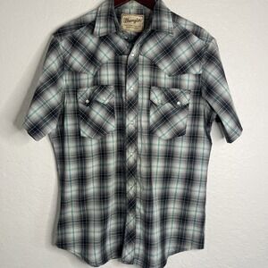 Wrangler Western Fashion Pearl Snap Short Sleeve Shirt, No Size Tag (see Descrp)